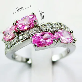 Bague Ringen 925 Sterling Sølv Fingerring Natural Amethyst Bryllup Forlovelsesringe For Kvinder Fine Smykker, Størrelse 6-10