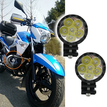 Universal Motorcykel, cykel, tågelygter LED-Mini-Motorcykel kørsel Ekstra lampe Høj Lysstyrke KØRELYS pære, hvid 6000k