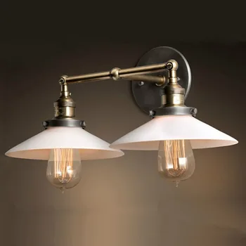 Moderne Vintage Industriel Loft Metal Dobbelt Rustikke Væg Sconce Lampe Indendørs Belysning Til Stuen, Soveværelset