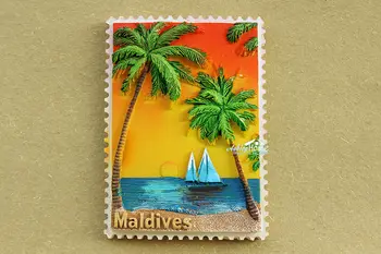 Ferie i Maldiverne Turisme Rejser Souvenir-3D Harpiks Køleskab Magnet GAVE IDÉ