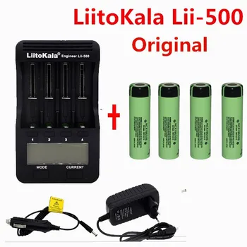 1stk LiitoKala lii-500 LCD-3,7 V 18650 21700 batteri Oplader+4stk 3,7 V 18650 3400mAh NCR18650B li-ion Genopladelige Batterier