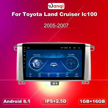 Hot salg Android 8.1 2.5 D Hærdet HD Touchscreen 9 tommer Radio for Toyota Land Cruiser med 100 Bluetooth, USB, WIFI støtte SWC