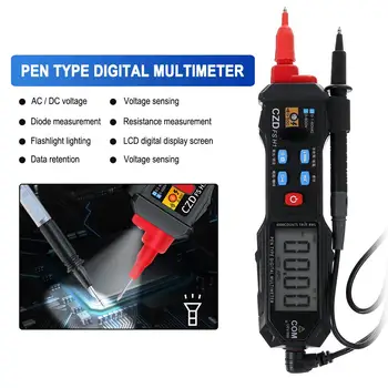 Pen Multimeter Håndholdte Pen Type Digital Multimeter DC/AC Spænding Meter Modstand Diode Kontinuitet Tester Baggrundslys LCD-Display