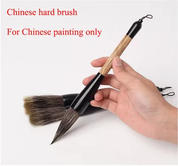 Kinesisk Maleri Pensel, Pen Hård Børste Xie Yi Bjerg Sten, Træ Maleri grævlingehår