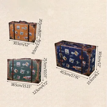 Vintage Artcrafts Retro Træ-Box Kuffert Hjem Dekoration Ornament Diverse Indehavere Af Antikke Træ-Sag Dekoration Møbler