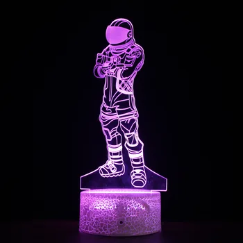 Fortnite 3D-Nat Lys Led Kreative Farverige Bord Lampe til Børn Værelses Fest Dekoration Spil Figur Model Legetøj Fødselsdag Gave