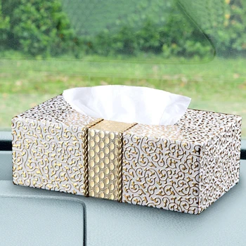 Kreative Sæde Napkin Box Ny PU Læder Bil Husstand Tissue Box Mode og Elegant Husstand Stue Stationære Væv Holder