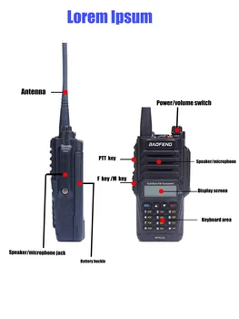 Baofeng UV-9R PLUS Walkie Talkie 10W Vandtæt UHF, VHF, Radio Skinke CB Radio Station HF Transceiver UV9Rplus To-Vejs Radio