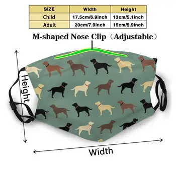 Labrador Retriever Hunden Silhuetter Mønster Med Chokolade Print Ansigt, Mund Maske Mode Anti Støv, Forurening Maske Unisex For Mænd
