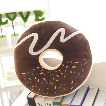 Søde Chokolade Donuts Plys Legetøj Fyldte Fødevarer Dukker Super Kreative Rum Dekoration Fødselsdagsgave Xmas Baby Gave Stol, Pude