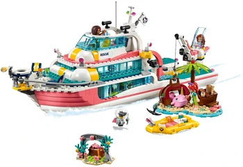 New Girl-Serien Mursten Rescue-Båd Kompatibel med 41381 byggesten Legetøj til Børn Fødselsdag Julegave 945PCS