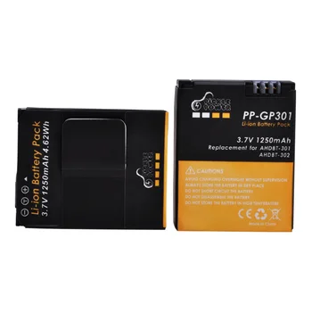 Til Gopro Hero 3 Batteri-1250mAh AHDBT-301 Hero3 Batteri USB-Dobbelt Oplader Batteriet Tilfældet for GOPRO3+ 302 Action Kamera Tilbehør