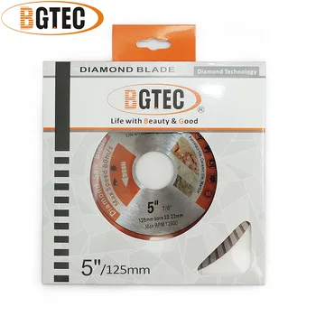BGTEC 2stk 5 tommer Diamant varmpressede Diamant Superthin Turbo savklinger 125MM Hårdt Materiale, Keramiske Fliser, Granit svinghjul