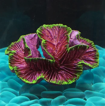 Kunstige Akvarium Coral Reef Fish Tank Dekoration Coral Plante Ornament Shell Sten Indretning Acuarios Blomst Rock Baggrund
