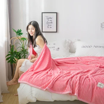 LREA senge og sofa pink tæppe vinter polar stof smide tæpper til boligindretning fleece siver Behagelig hud