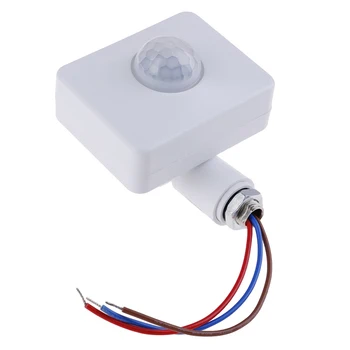 Motion Sensor Automatisk Infrarød AC 110V 220V PIR Motion Skifte Detektor DC 12 Volt Lampe Lyse Timer Udendørs Sensor Switch