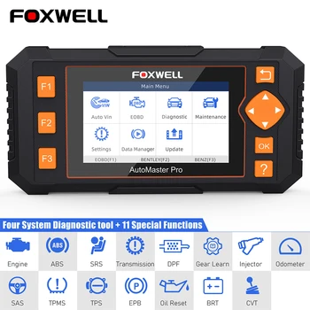 Foxwell NT634 OBD2 Automotive Scanner 4 System Diagnose DPF Injector TPMS-EPB BRT Olie Reset Service OBD-2 Bil Diagnostisk Værktøj