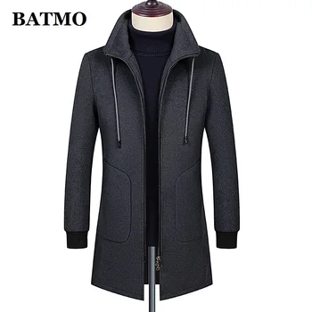 BATMO 2020 nye ankomst vinter&efteråret høj kvalitet uld trench coat mænd,uld jakker mænd 1855