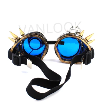 Steampunk Festival Solbriller Usædvanlige Mænds Punk Briller luppen Kvinder Retro Fest Beskyttelsesbriller, Vintage Nitte Fase Ejendom