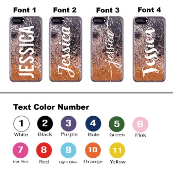 Kviksand Glitter Luksus Rose Gold Navn Soft Phone Case For iPhone-11 Pro 6S XS Max 7 7Plus 8 8Plus X Personlig Brugerdefineret