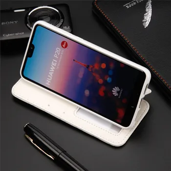 Læder Tegnebog-Kort Flip Cover Til Huawei P9 P10-P20 plus Luksus Crown flash bor Telefonen Sagen For Huawei Mate 20 Pro Lite coque