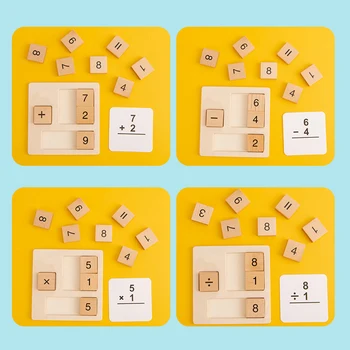 Træ-Nummer Matematik Beregne Bord Montessori Puzzle-Spil Børne Pædagogiske Matematik Legetøj Digitale Addition Subtraktion Matematik Legetøj