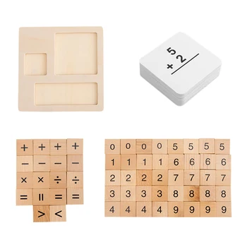 Træ-Nummer Matematik Beregne Bord Montessori Puzzle-Spil Børne Pædagogiske Matematik Legetøj Digitale Addition Subtraktion Matematik Legetøj