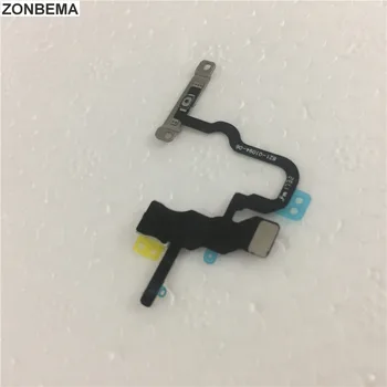 ZONBEMA 10stk Power-Lydstyrke Mute-Knappen til tastelåsen Kabel-Flex-Stik med Metal Beslag til iPhone X XR 6 6S 7 8 Plus