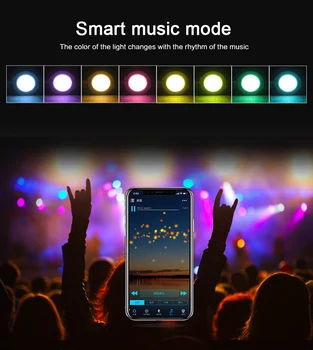LED Downlight WiFi Smart APP Dæmpning Runde Spot Lys 9W RGBCW Farve Skiftende Lys Smart Lampe Arbejde Med Alexa, Google Startside Siri