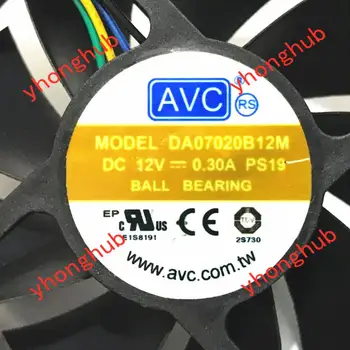 AVC DA07020B12M PS19 DC 12V 0.30 EN 70x70x20mm 4-wire Server Cooling Fan