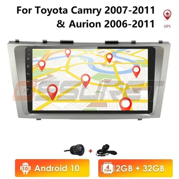 Android 10 2 GB RAM, 32 GB ROM BIL Radio Multimedie-Afspiller Passer til Toyota Camry 2007 2008 2009 2010 2011 Navigation GPS med SWC BT