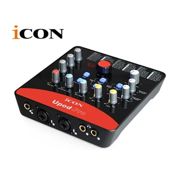 IKONET upod pro lydkort med 2 mic-I/1 guitar-I,2-Ud USB-Recording Interface DSP parameter indstillingsringe,for Mikrofon
