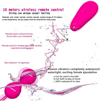 Silikone vibrator æg-wireless vaginal kugle vibrerende øvelser Bolden fjernbetjening hoppe æg vibrator Sex Legetøj til kvinder, Vaginal Stramme