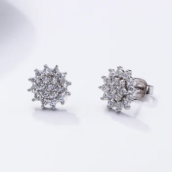 Søde dejlige ægte 925 stud øreringe Crystal Shiny smykker OL Smykker oorbellen Elegant sterling sølv Gaver til Kvinder øreringe