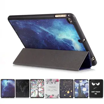 Ultra Slanke Letvægts Farverige Print Smart Beskyttende Dække, Stå Tablet Sag Med Apple Blyant Holder Til iPad 9.7