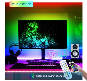SMD RGB 2835/5050S Smart LED Strip Light Vandtæt Felixble 5M 10M Båndet DC12V Musik WIFI Kontrol Arbejder med Alexa, Google Startside