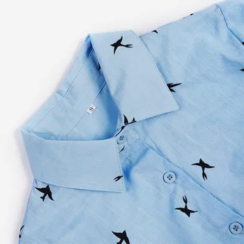 Forår Sommer Fugle Trykt Kvinder Shirts Hvid Afslappet langærmet Kvindelige Kontor-Shirt Løs Plus Størrelse 5XL Damer Toppe i 2020