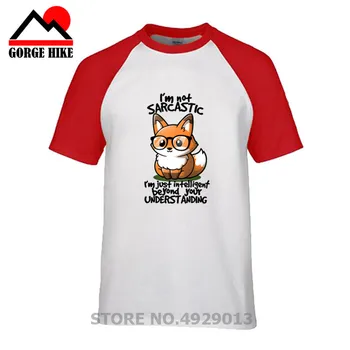 Tshirt mænd 2019 Nye Kreative Malet Fox tegn T-shirt Korte Ærmer Mærke Tøj Toppe Hipster Mode O-neck T-Shirt til Mænd