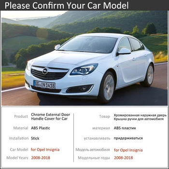 Chrome Bilens dørhåndtag Dækning for Opel Insignia EN MK1 2008~2016 Vauxhall Holden Insignier Buick Regal Udvendige Bil Tilbehør