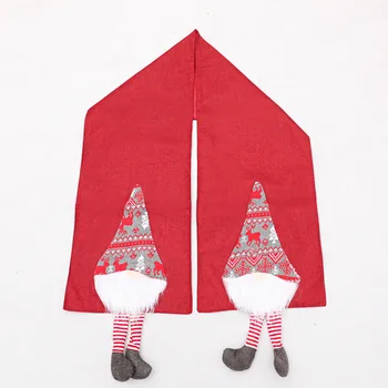 Ny Jul Dekorative Ansigtsløse Dukke Bordløber Kreative Rudolph Spisebord Dekorative Dug Dækkeserviet