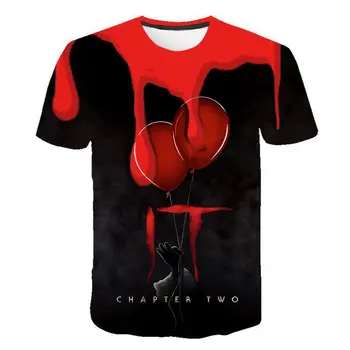 2019 American Horror Film DET Klovn Jokeren 3D-Print T-shirts til Mænd, Kvinder Harajuku Streetwear T-shirt Mode Afslappet Tøj Toppe