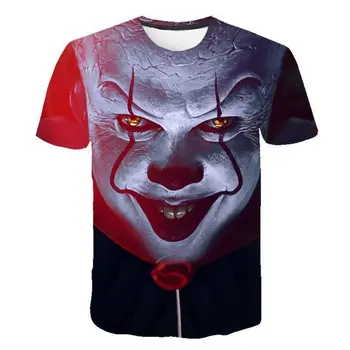 2019 American Horror Film DET Klovn Jokeren 3D-Print T-shirts til Mænd, Kvinder Harajuku Streetwear T-shirt Mode Afslappet Tøj Toppe