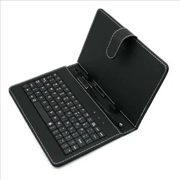10.1 Tommer Imiteret Læder Cover med USB-Tastatur universal til Android, Windows Tablets 284*185*13mm