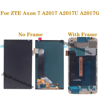 Testet oprindelige AMOLED-skærm For ZTE Axon 7 A2017 A2017U A2017G LCD display + touch screen digitizer udskiftelig skærm