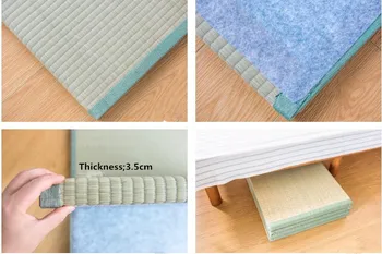 Folde Traditionelle Japanske Tatami Madras Mat Rektangel Stor Sammenklappelig-Gulvtæppe Halm Måtte Til Yoga, Sove Tatami-Måtter På Gulvet