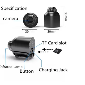 1080P HD-Trådløst Ip-Kamera Mini Overvågning Sikkerhed Night Vision, Motion Detect Kamera Wifi-Baby-Monitor-Cam