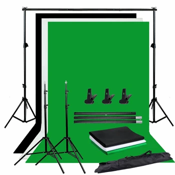 Foto Studio Belysning Kit 2x2m Baggrund Support System 4Color Baggrund 50*70cm Softbox 135W/25W pære Fotografiske Belysning Kit