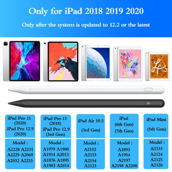 For iPad Blyant til iPad 9.7 6 2018 Pro 11 12.9 2020 Luft 4 10.5 10.9 2019 10.2 8 Mini 5 Stylus Touch Pen til Apple Blyant 2