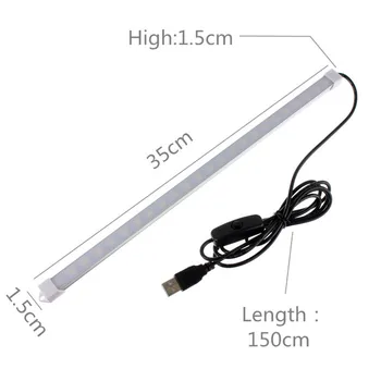 35CM 7W 24 SMD 5630 USB-Rigid Strip Lys Varm Hvid Naturlig Hvid Ren Hvid til Camping Desktop Belysning DC 5V LED Bar Lys