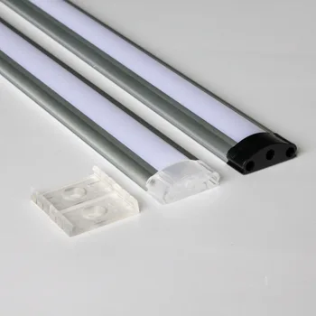 10m (20pcs) en masse, 0,5 m pr stykke, led aluminium profil til led strips med milky diffus dække eller gennemsigtigt låg